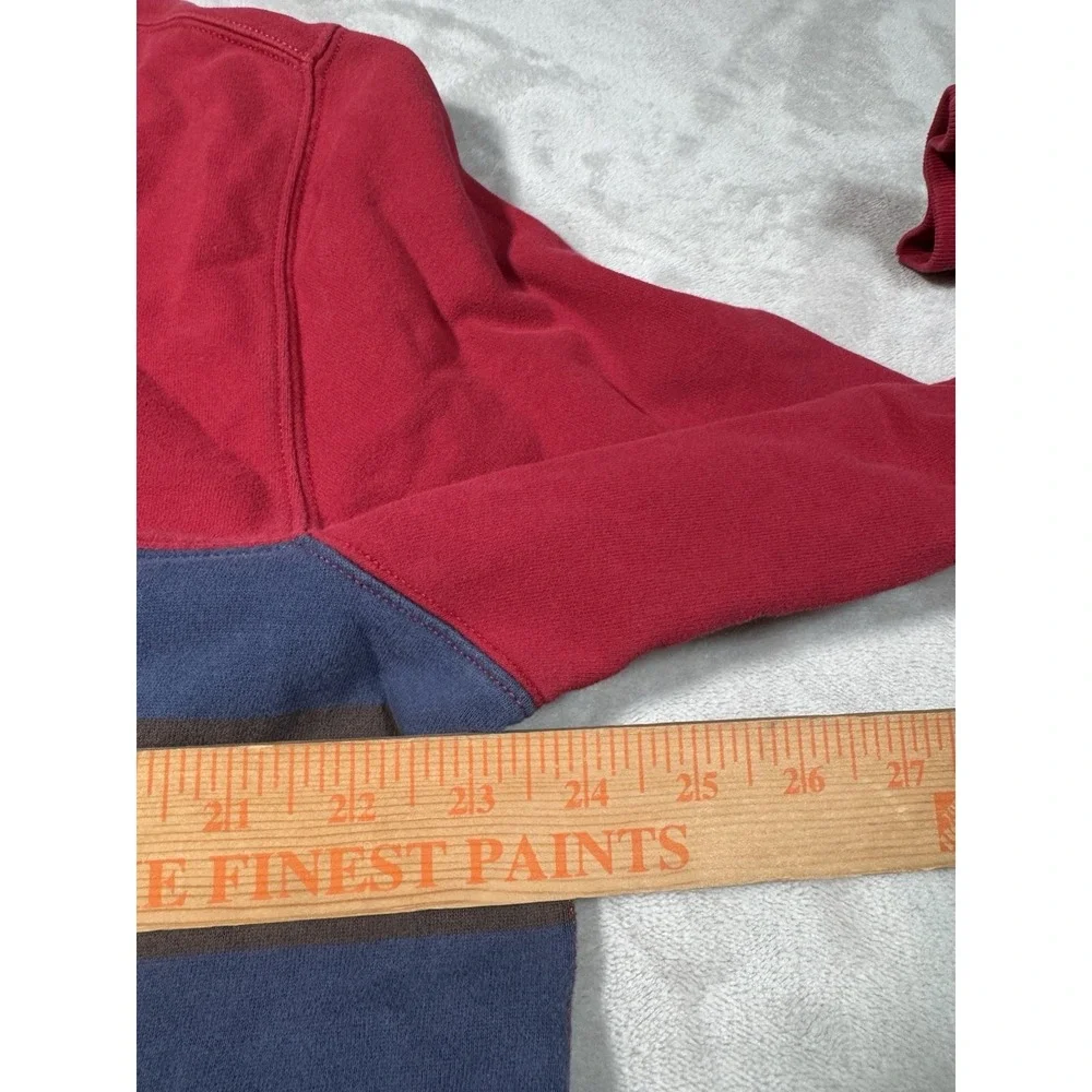 Vintage Polo Ralph Lauren Rugby Shirt Size Large Red Blue Black Stripes Preppy